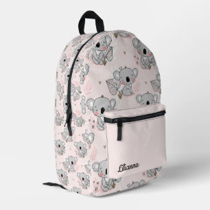 かわいいコアラが名前の付いた柄 プリントバックパック