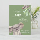 かわいいコアラつるベアウィズウィズ誕生日 招待状 (スタンド正面)