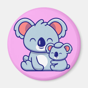 かわいいコアラとベビー磁石 マグネット