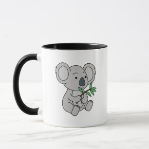 かわいいコアラとユーカリの葉 マグカップ