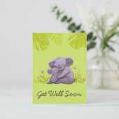 かわいいコアラと勇気付けられるグッドグリーンポストカ ポストカード (スタンド正面)