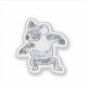 かわいいコアラのイラスト シール (正面)