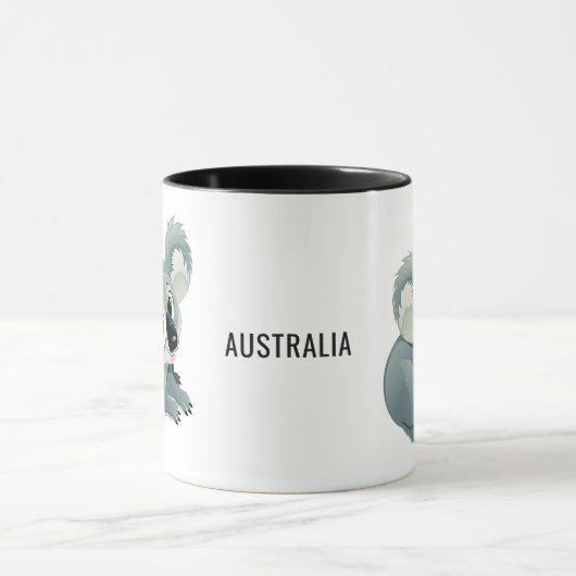 かわいいコアラのカスタムな文字のマグ マグカップ (中央)