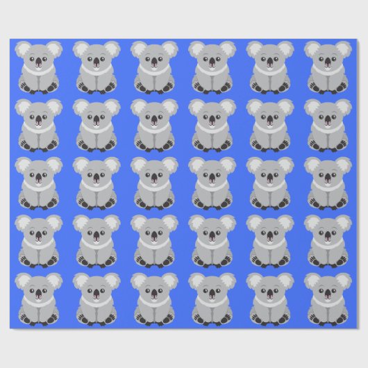 かわいいコアラのギフト ラッピングペーパー (フラット)