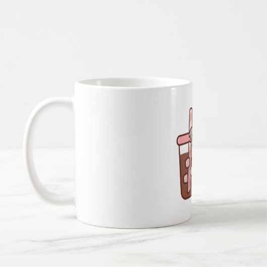かわいいコアラのクマがアイスコーヒーを抱っこ コーヒーマグカップ (左)