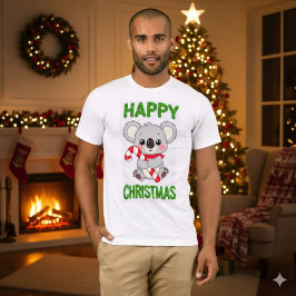 かわいいコアラのクマのメリークリスマスTシャツ Tシャツ