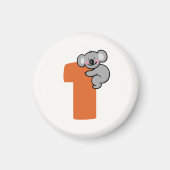 かわいいコアラのクマ 1歳の誕生日 マグネット (正面)