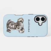 かわいいコアラのクマ iPhone 16ケース (裏面横)
