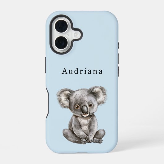 かわいいコアラのクマ iPhone 16ケース (裏面)
