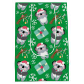 かわいいコアラのクリスマス ミディアムペーパーバッグ (裏面)