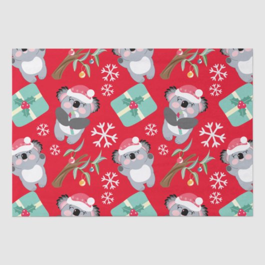 かわいいコアラのクリスマス 薄葉紙 (正面)