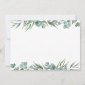 かわいいコアラのグリーン誕生日パーティーの写真 サンキューカード (裏面)