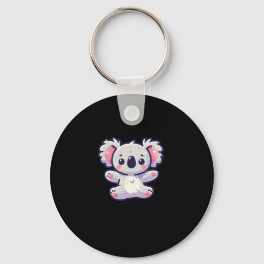 かわいいコアラのステッカー キーホルダー (正面)