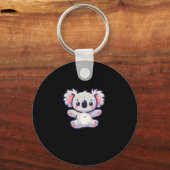 かわいいコアラのステッカー キーホルダー (正面)