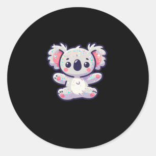 かわいいコアラのステッカー ラウンドシール
