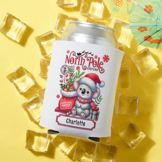 かわいいコアラのチャストマパーソナライズされたス名 缶クーラー (インサイチュ 夏)