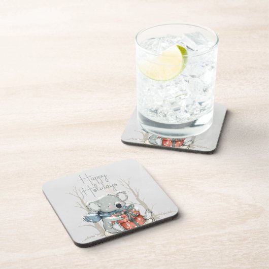 かわいいコアラのハードプラスティックコースターお休みシーズン コースター (右側)