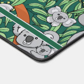 かわいいコアラのパーソナライズ緑 デスクマット (コーナー)
