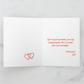 かわいいコアラのピンクの愛バレンタインデー カード (内部)