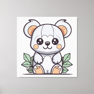かわいいコアラのベクターイラスト キャンバスプリント