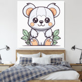かわいいコアラのベクターイラスト キャンバスプリント (インサイチュ (寝室))
