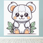 かわいいコアラのベクターイラスト キャンバスプリント (インサイチュ (ウッドフロア))