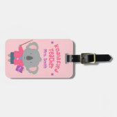 かわいいコアラの先生のダジャレデザイン ラゲッジタグ (正面横)