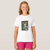 かわいいコアラの先生 黒板の形 キッズ Tシャツ (正面フル)
