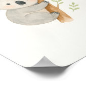 かわいいコアラの壁アート - 水彩 赤ちゃんコアラ ポスター (角)