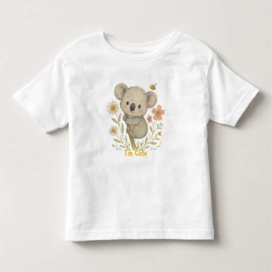 かわいいコアラの子供用Tシャツ トドラーTシャツ (正面)