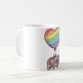 かわいいコアラの熊と虹の風船 コーヒーマグカップ (正面左)