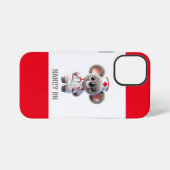 かわいいコアラの看護師 赤い聴診器 iPhoneケース (裏面横)