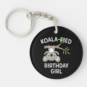 かわいいコアラの誕生日ガール面白いダジャレギフト キーホルダー