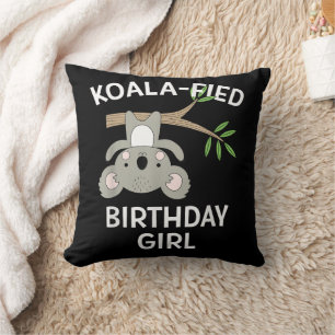 かわいいコアラの誕生日ガール面白いダジャレギフト クッション