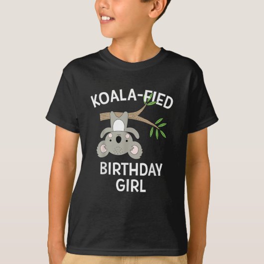 かわいいコアラの誕生日ガール面白いダジャレギフト Tシャツ (正面)