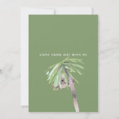 かわいいコアラの誕生日パーティーに来てね 招待状 (裏面)