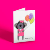 かわいいコアラの誕生日 カード