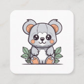 かわいいコアラの魔法のベクターイラスト スクエア名刺 (正面)