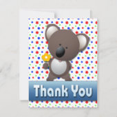かわいいコアラはメッセージカード感謝していしています サンキューカード (正面)