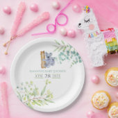 かわいいコアラはユーカリ葉スベイビーシャワー ペーパープレート (パーティー)