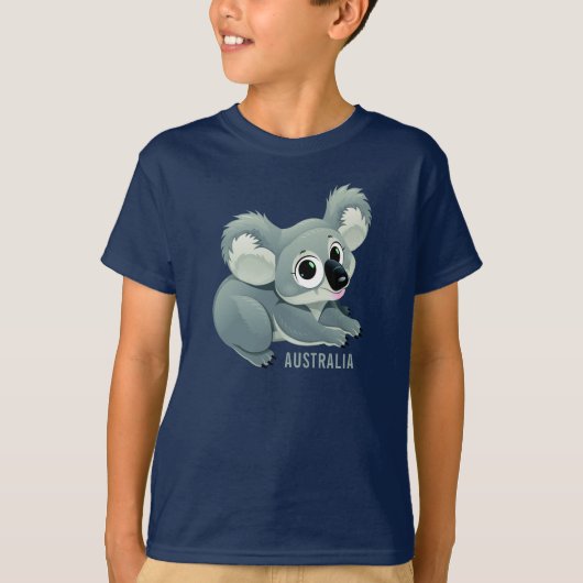 かわいいコアラカスタム文字シャツ&ジャケット Tシャツ (正面)