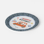 かわいいコアラガールファーストネームハッピーバースデーパーティー ペーパープレート (アングル)