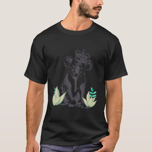 かわいいコアラギフトコアラベアーキング Tシャツ (正面)
