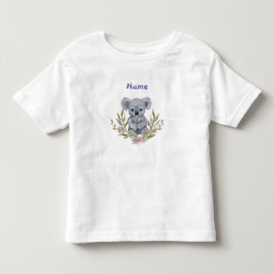 かわいいコアラクマの花 トドラーTシャツ