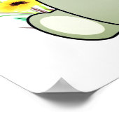 かわいいコアラクマの花 ポスター (角)