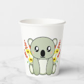 かわいいコアラクマの花 紙コップ (裏面)