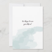 かわいいコアラクマ水彩赤ちゃんシャワーI 招待状 (裏面)