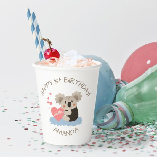 かわいいコアラケドルズ誕生日年齢ID386 紙コップ