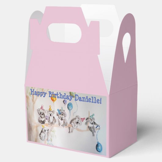 かわいいコアラコアラスガールズお誕生日ケーキフアビーボックス フェイバーボックス (オープン)