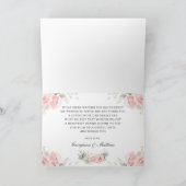 かわいいコアラスピンクフローラ緑の女の子ベビーシャワー サンキューカード (内部)